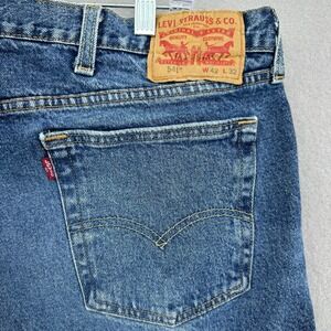 Levi's 541 Relaxed Fit Distressed Jeans 42x32 (41x30) Whiskers Fade Baggy Wide